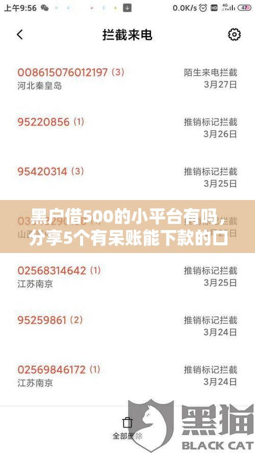 黑户借500的小平台有吗，分享5个有呆账能下款的口子