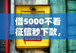借5000不看征信秒下款，精选5个贷款新口子