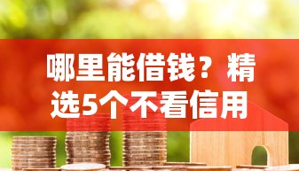 哪里能借钱？精选5个不看信用的借款平台