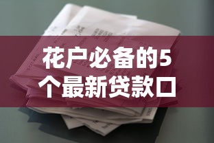 花户必备的5个最新贷款口子推荐