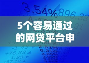 5个容易通过的网贷平台申请，快速获取贷款技巧