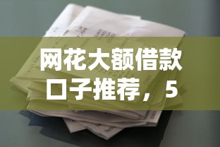 网花大额借款口子推荐，5个最新借款平台解读