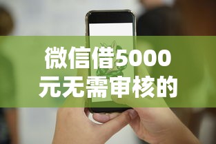 微信借5000元无需审核的七天贷款口子推荐，专业分析必过技巧