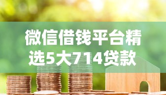 微信借钱平台精选5大714贷款口子，7-14天短期借款必下款