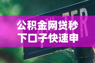 公积金网贷秒下口子快速申请指南