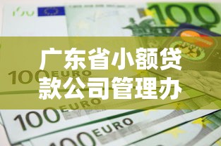 广东省小额贷款公司管理办法政策解读与实施要点