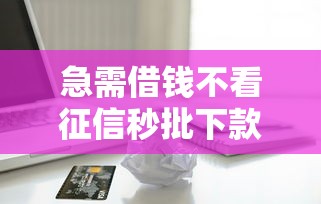 微信借钱下月没了怎么还？推荐五个征信花了下款的平台