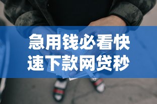 急用钱必看快速下款网贷秒到账低门槛申请