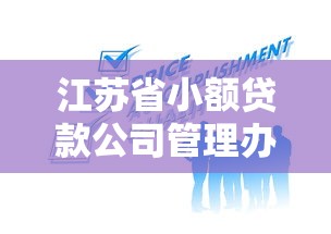 江苏省小额贷款公司管理办法最新解读