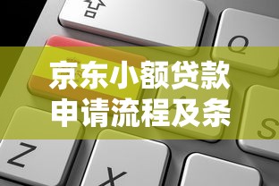 京东小额贷款申请流程及条件详解