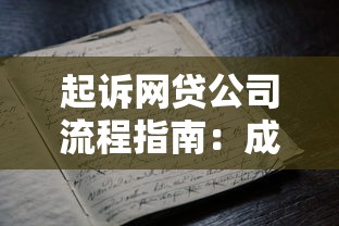 起诉网贷公司流程指南：成功维权步骤解析