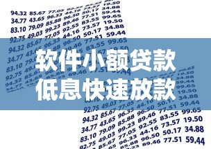 软件小额贷款低息快速放款助力企业资金周转