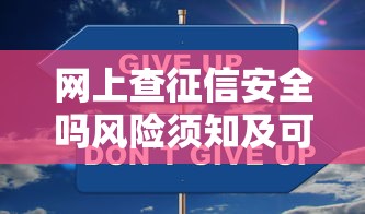 网上查征信安全吗风险须知及可靠解答