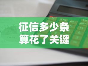 征信多少条算花了关键影响因素解析
