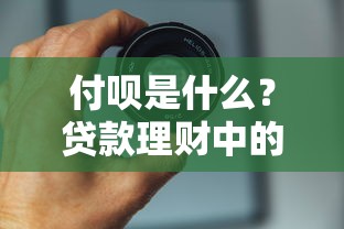 付呗是什么？贷款理财中的实用工具解析
