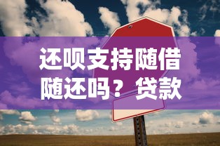 还呗支持随借随还吗？贷款理财必看的使用技巧