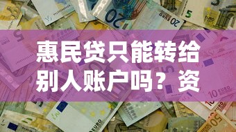 惠民贷只能转给别人账户吗？资金使用规则详解
