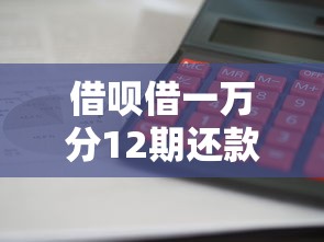 借呗借一万分12期还款计划详解：月供计算与理财建议
