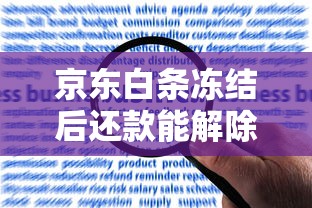 京东白条冻结后还款能解除吗？详细解答与应对方法