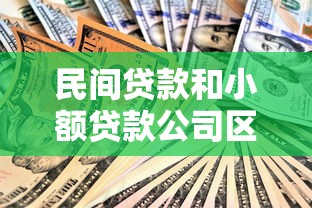 民间贷款和小额贷款公司区别解析：如何安全选择？