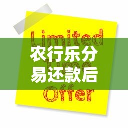 农行乐分易还款后多久可再申请？贷款理财必读指南