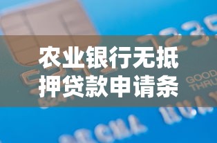 农业银行无抵押贷款申请条件及贷款理财攻略