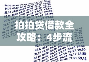 拍拍贷借款全攻略：4步流程详解，快速解决资金需求