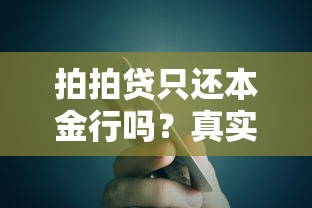 拍拍贷只还本金行吗？真实情况与还款策略解析
