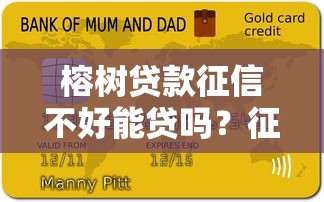 榕树贷款征信不好能贷吗？征信花、逾期用户申贷攻略