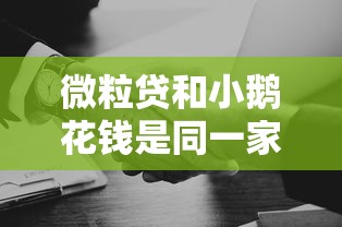 微粒贷和小鹅花钱是同一家吗？全面对比两者区别与选择建议