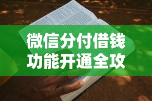 微信分付借钱功能开通全攻略：手把手教你快速申请