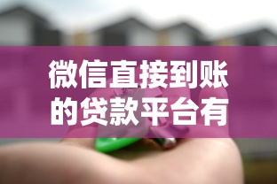 微信直接到账的贷款平台有哪些？这8种方式安全又靠谱！