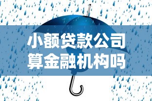 小额贷款公司算金融机构吗？贷款理财必知的区别与风险