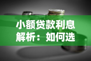 小额贷款利息解析：如何选择低息贷款合理理财