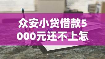 众安小贷借款5000元还不上怎么办？5个实用解决方法