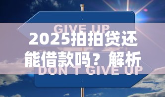 2025拍拍贷还能借款吗？解析网贷平台未来趋势与用户应对策略