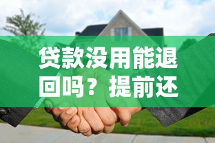 贷款没用能退回吗？提前还款注意事项全解析