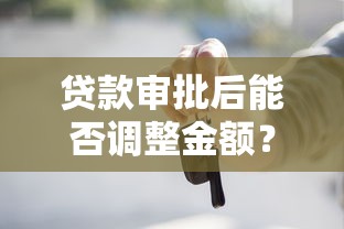 贷款审批后能否调整金额？这些情况你需要了解