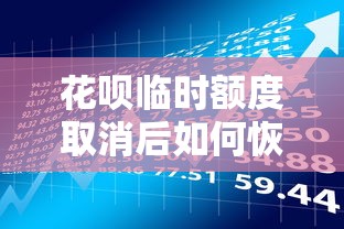 花呗临时额度取消后如何恢复？贷款理财用户必看指南