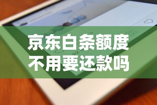 京东白条额度不用要还款吗？这些细节90%的人不知道