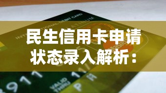 民生信用卡申请状态录入解析：贷款理财用户必知要点