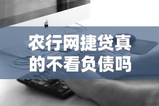 农行网捷贷真的不看负债吗?申请条件与避坑全解析 农行网捷贷真的不看负债吗?申请条件与避坑全解析