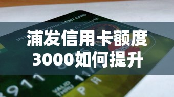浦发信用卡额度3000如何提升？贷款理财用户必看攻略