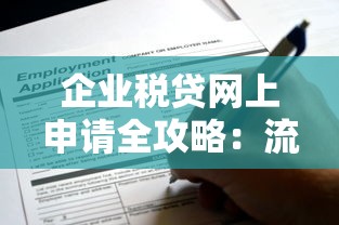 企业税贷网上申请全攻略：流程、条件及注意事项解析