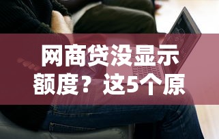 网商贷没显示额度？这5个原因和解决方法必须知道