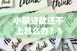 小额贷款还不上怎么办?5个实用化解方案 小额贷款还不上怎么办?5个实用化解方案
