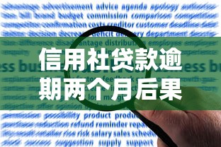 信用社贷款逾期两个月后果及应对方法