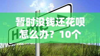 暂时没钱还花呗怎么办？10个真实有效的应急还款方案