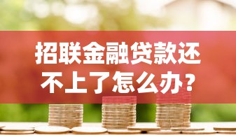 招联金融贷款还不上了怎么办？应对策略与理财建议