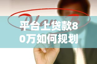 平台上贷款80万如何规划还款与理财策略